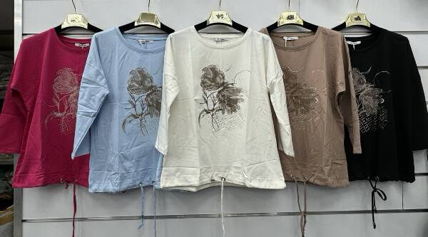 Bluzki damskie Roz Standard, Mix kolor, Paszka 10 szt