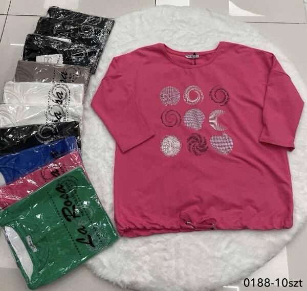 Bluzki damskie Roz Standard, Mix kolor, Paszka 10 szt
