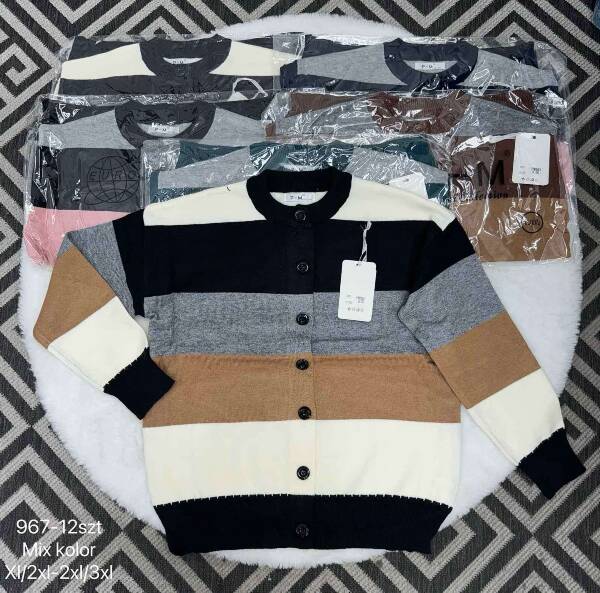 Swetry damskie Roz XL-3XL, Mix kolor, Paszka 12 szt