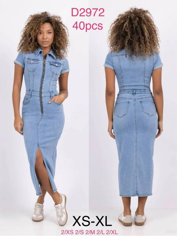Sukienki damskie jeansy Roz XS-XL, 1 Kolor Paczka 10 szt