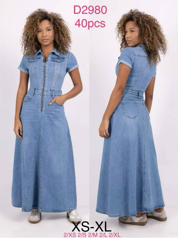 Sukienki damskie jeansy Roz XS-XL, 1 Kolor Paczka 10 szt