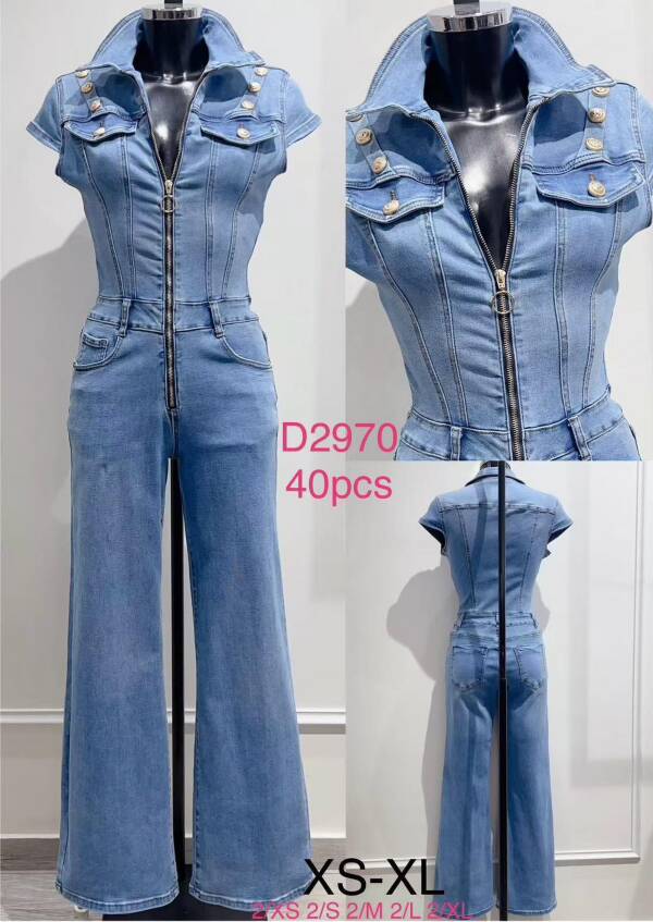 Kombinezon damskie jeansy Roz XS-XL, 1 Kolor Paczka 10 szt