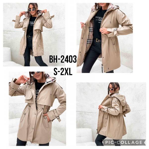 Kurtka damskie cienka Roz S-2XL, 1 Kolor Paczka 5 szt