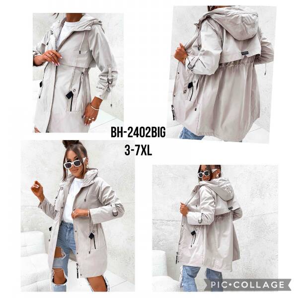 Kurtka damskie cienka Roz 3XL-7XL, 1 Kolor Paczka 5 szt
