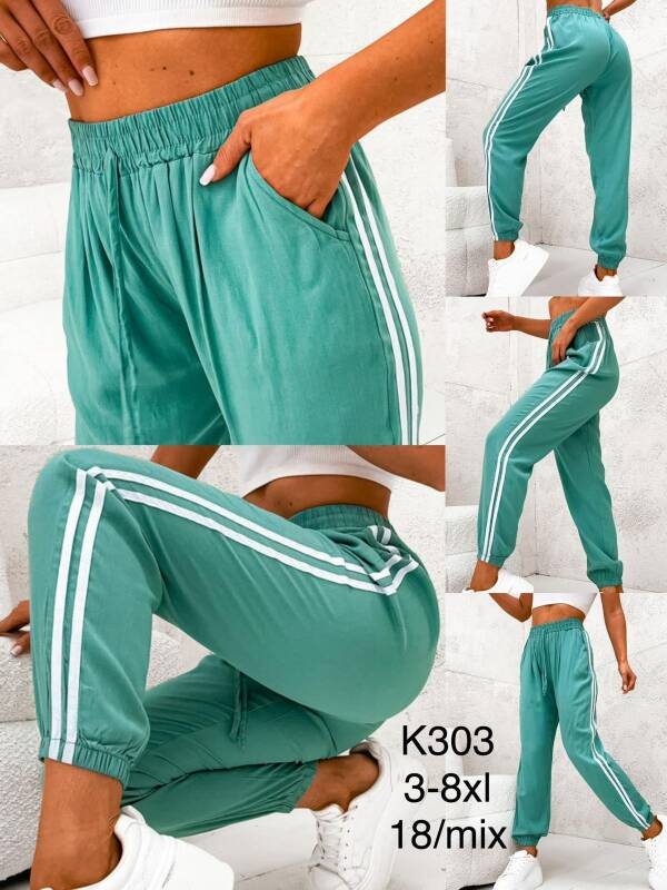 Spodnie damskie Roz 3XL-8XL, 1 Kolor Paczka 18 szt