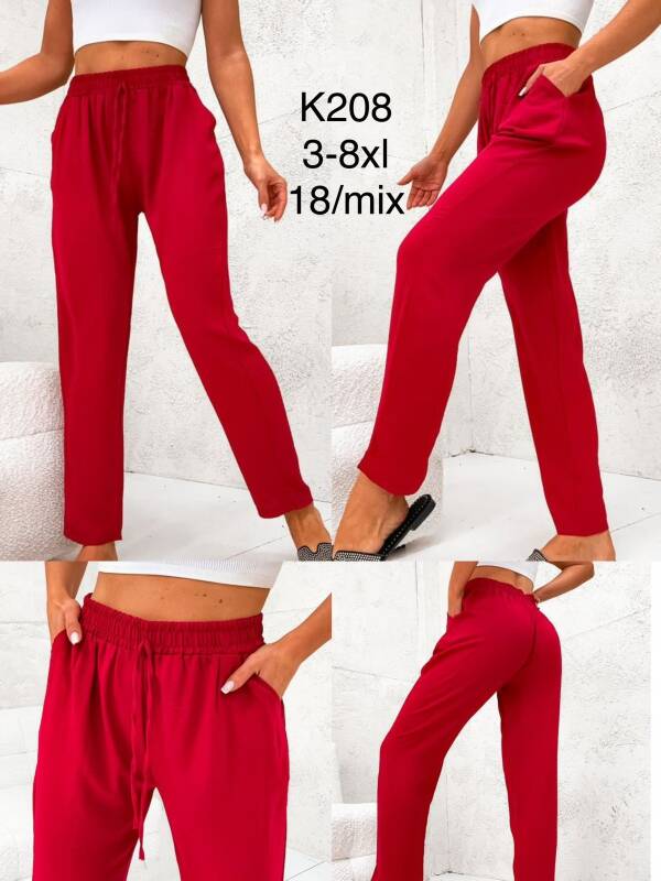 Spodnie damskie Roz 3XL-8XL, 1 Kolor Paczka 18 szt