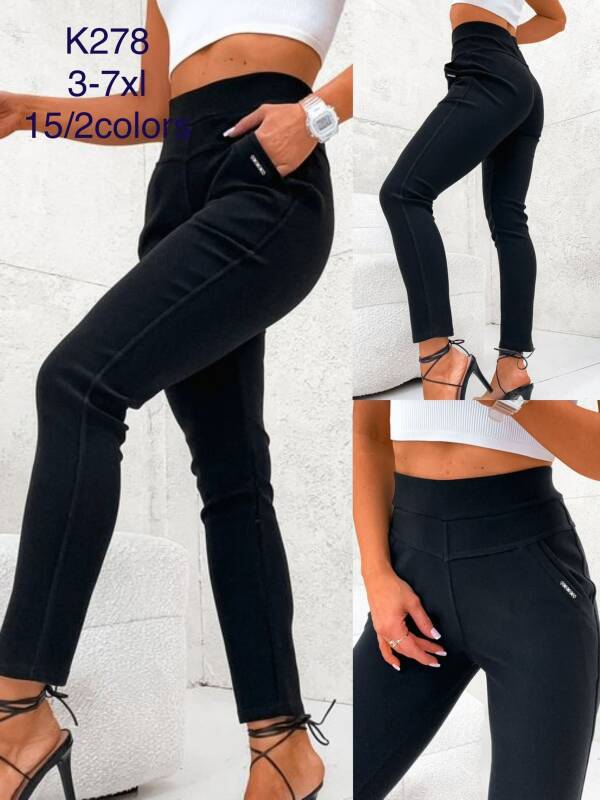 Leginsy damskie Roz 3XL-7XL, 1 Kolor Paczka 15 szt