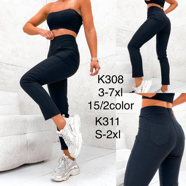 Leginsy damskie Roz S-2XL, 1 Kolor Paczka 15 szt