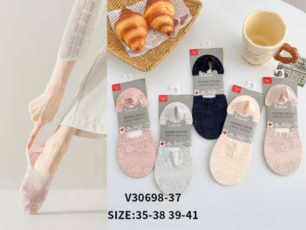Stopki damskie Roz 35-41, Mix kolor Paczka 40 szt