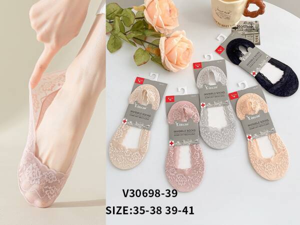 Stopki damskie Roz 35-41, Mix kolor Paczka 40 szt