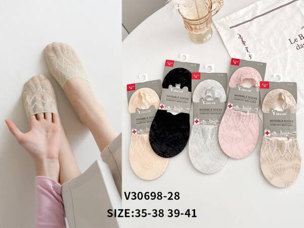 Stopki damskie Roz 35-41, Mix kolor Paczka 40 szt