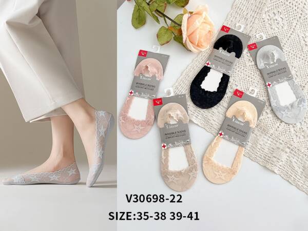 Stopki damskie Roz 35-41, Mix kolor Paczka 40 szt
