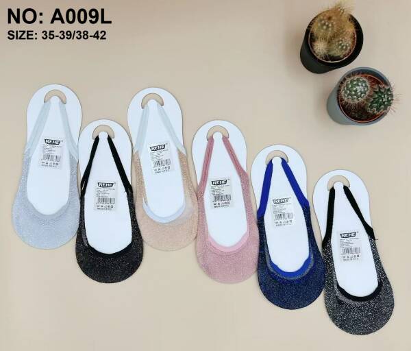 Stopki damskie Roz 35-42, Mix kolor Paczka 40 szt