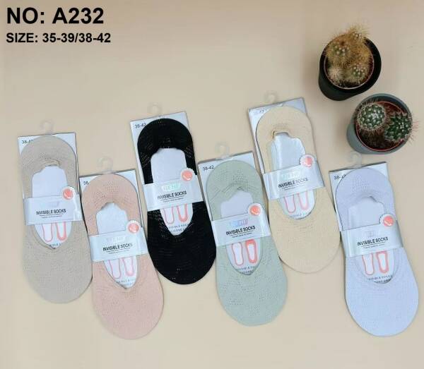 Stopki damskie Roz 35-42, Mix kolor Paczka 40 szt