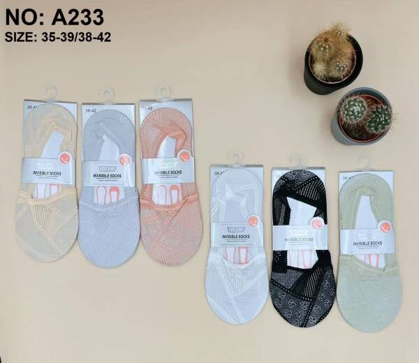 Stopki damskie Roz 35-42, Mix kolor Paczka 40 szt
