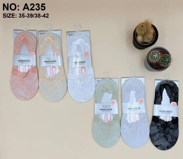 Stopki damskie Roz 35-42, Mix kolor Paczka 40 szt