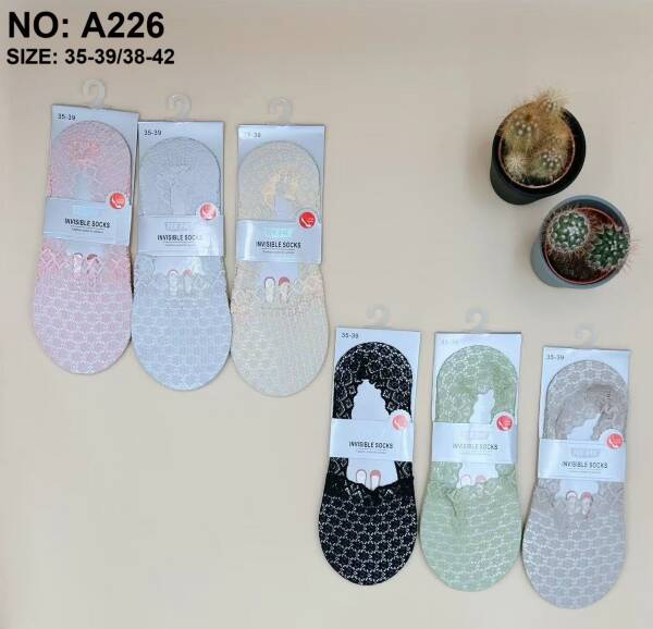 Stopki damskie Roz 35-42, Mix kolor Paczka 40 szt