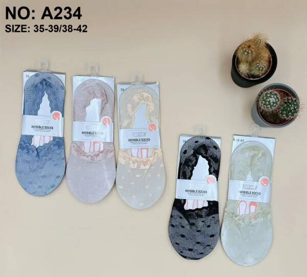Stopki damskie Roz 35-42, Mix kolor Paczka 40 szt