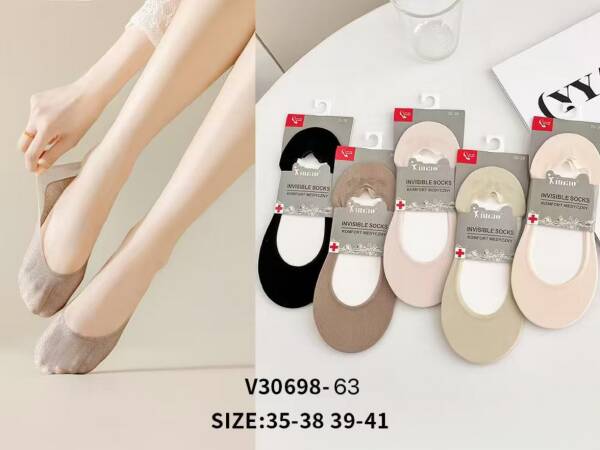 Stopki damskie Roz 35-41, Mix kolor Paczka 40 szt