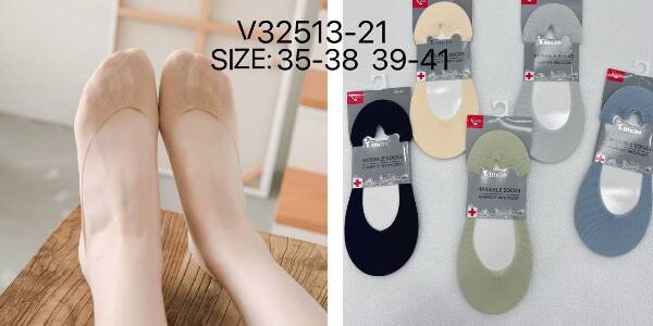 Stopki damskie Roz 35-41, Mix kolor Paczka 40 szt