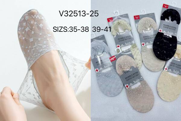Stopki damskie Roz 35-41, Mix kolor Paczka 40 szt