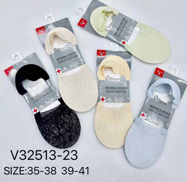 Stopki damskie Roz 35-41, Mix kolor Paczka 40 szt
