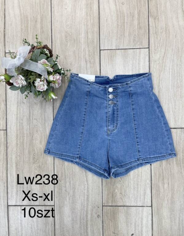 Szorty damskie jeansy Roz XS-XL, 1 Kolor Paczka 10 szt
