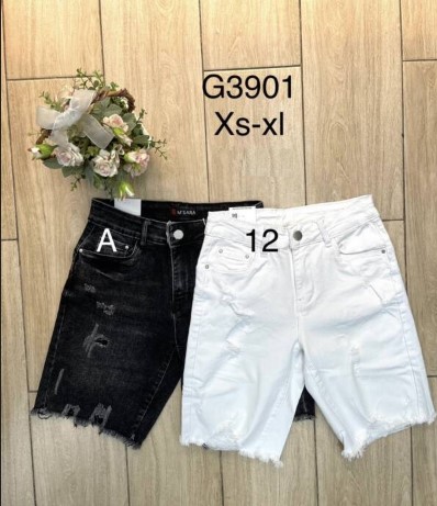 Spodenki damskie jeansy Roz XS-XL, 1 Kolor Paczka 12 szt