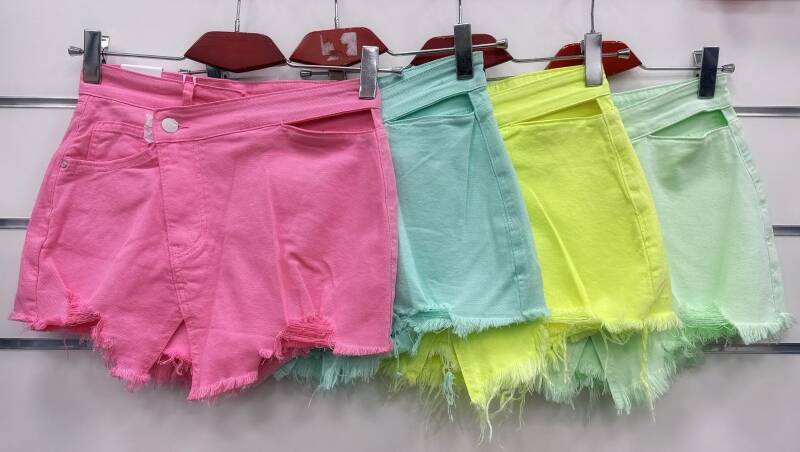 Szorty damskie jeansy Roz XS-XL, 1 Kolor Paczka 10 szt