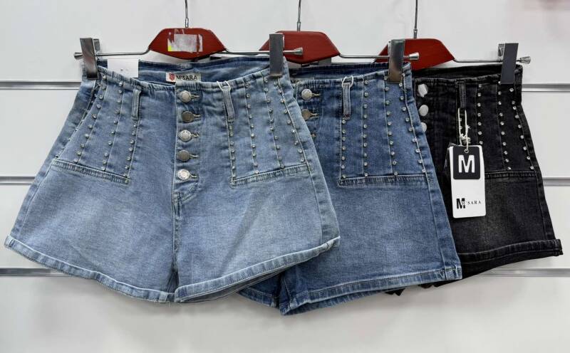 Szorty damskie jeansy Roz XS-XL, 1 Kolor Paczka 10 szt