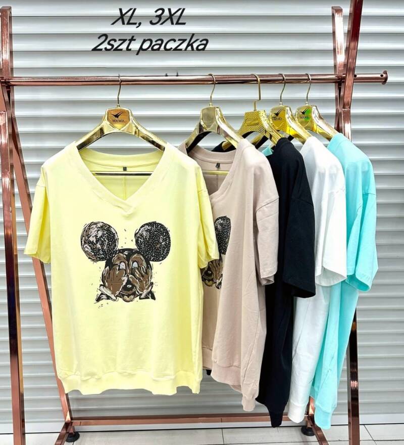 Bluzka damska (Turecki produkt) Roz XL-3XL Mix kolor Paczka 2 szt