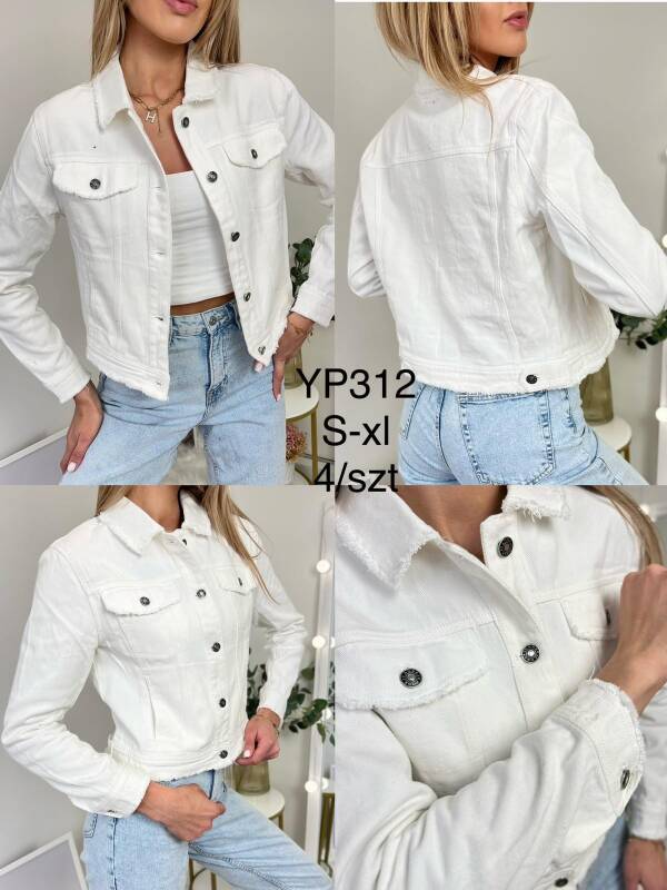 Kurtki damskie jeansy Roz S-XL, 1 Kolor Paczka 4 szt