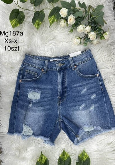 Spodenki damskie jeansy Roz XS-XL, 1 Kolor Paczka 10 szt