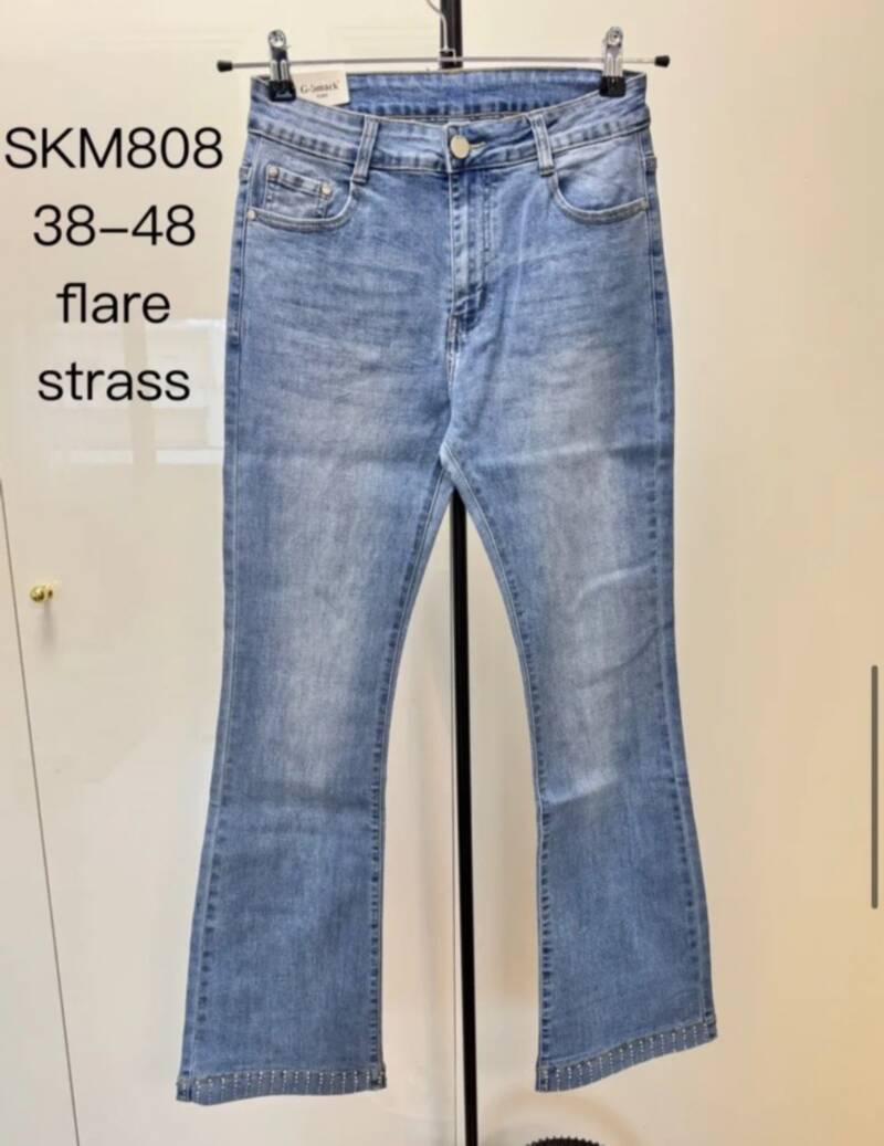 Spodnie damskie jeansy Roz 38-48, 1 Kolor Paczka 10 szt