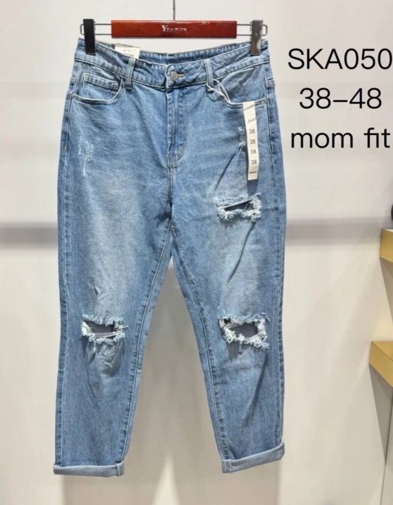 Spodnie damskie jeansy Roz 38-50, 1 Kolor Paczka 10 szt