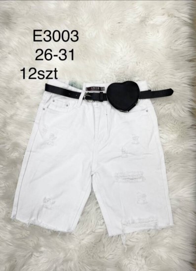 Spodenki damskie jeansy Roz 26-31, 1 Kolor Paczka 12 szt
