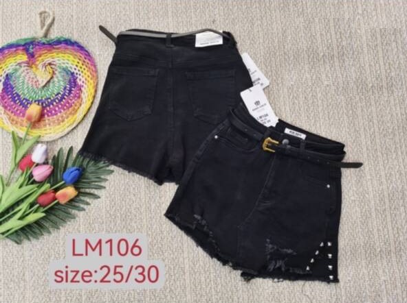 Szorty damskie jeansy Roz 25-30, 1 Kolor Paczka 12 szt