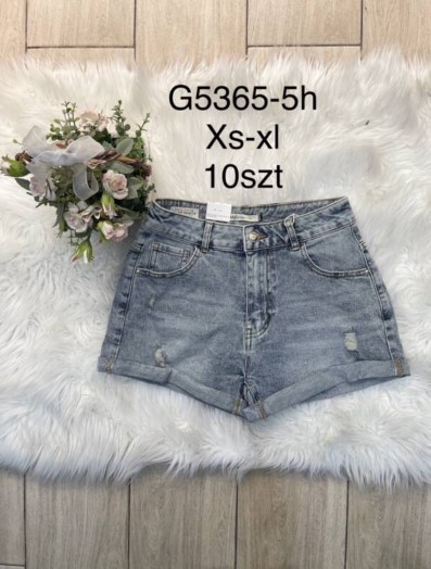 Szorty damskie jeansy Roz XS-XL, 1 Kolor Paczka 10 szt