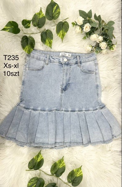 Spódnica damskie jeansy Roz XS-XL, 1 Kolor Paczka 10 szt