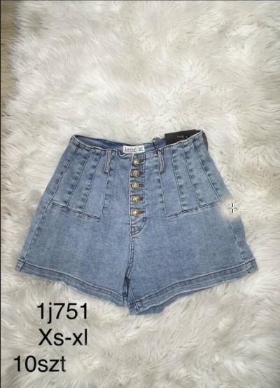 Szorty damskie jeansy Roz XS-XL, 1 Kolor Paczka 10 szt