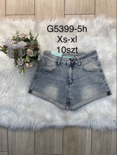 Szorty damskie jeansy Roz XS-XL, 1 Kolor Paczka 10 szt