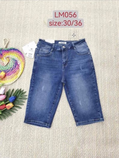 Spodenki damskie jeansy Roz 30-36, 1 Kolor Paczka 12 szt