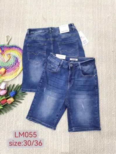 Spodenki damskie jeansy Roz 30-36, 1 Kolor Paczka 12 szt