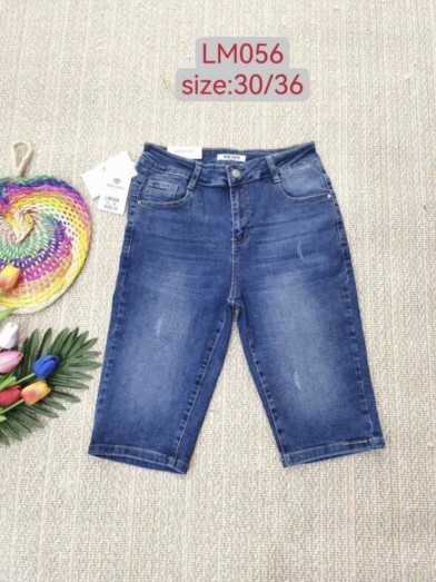 Spodenki damskie jeansy Roz 30-36, 1 Kolor Paczka 12 szt