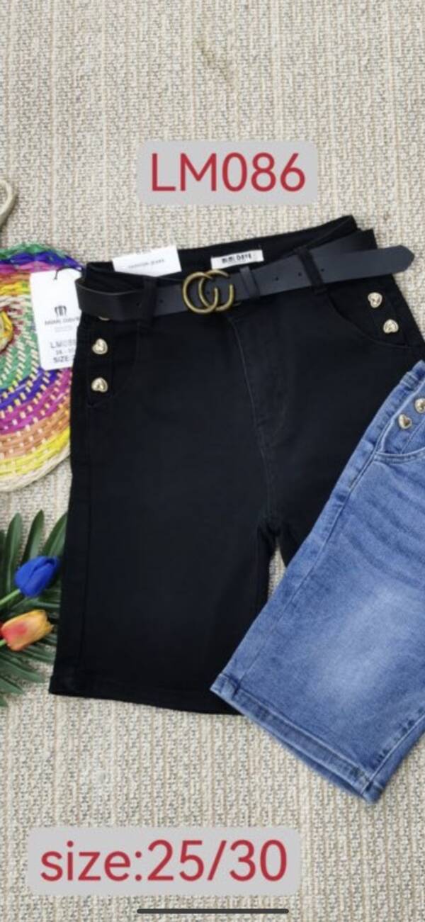 Spodenki damskie jeansy Roz 25-30, 1 Kolor Paczka 10 szt