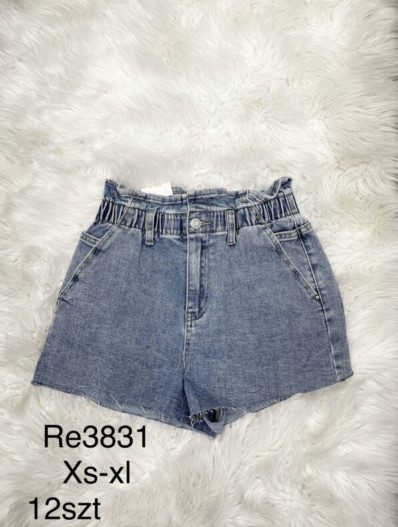 Szorty damskie jeansy Roz XS-XL, 1 Kolor Paczka 12 szt