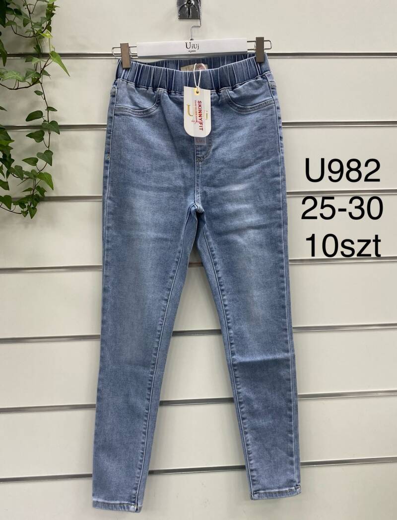 Spodnie damskie jeansy Roz 25-30, 1 Kolor Paczka 10 szt