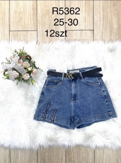Szorty damskie jeansy Roz 25-30, 1 Kolor Paczka 12 szt
