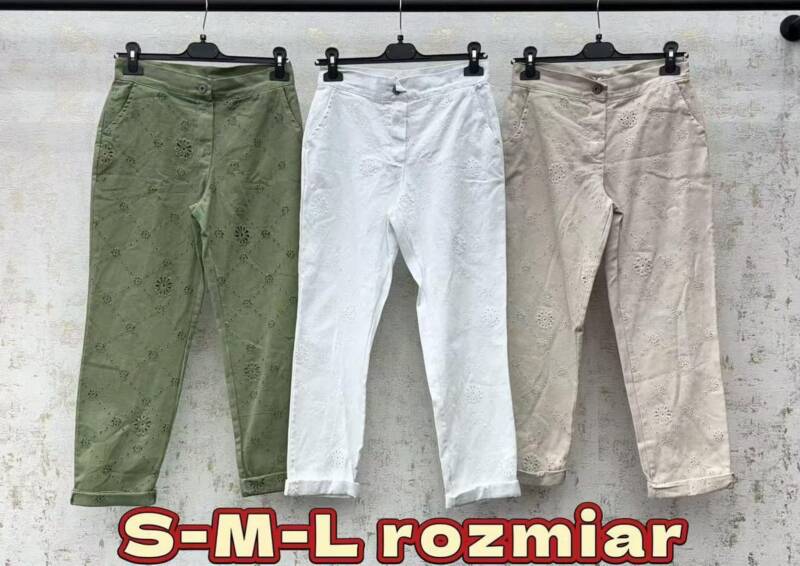 Spodnie damskie (Włoskie produkt) Roz S-M-L Mix kolor Paczka 5 szt