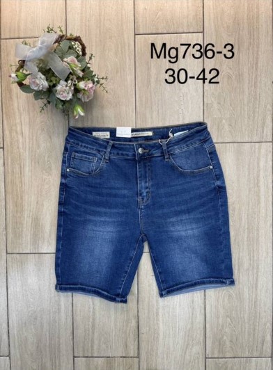 Spodenki damskie jeansy Roz 30-42, 1 Kolor Paczka 12 szt